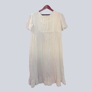 Linen Ruffle Midi Dress by Lemon + Lucy